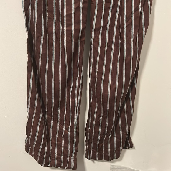 NWOT Free People Brown Striped Flowy Comfy Pants Size 4 - Picture 2 of 5